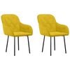 vidaXL Eetkamerstoelen 2 st fluweel geel