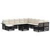 vidaXL Tuinbankenset 12 st Zwart en Cream Wit poly rattan