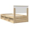 vidaXL Bedframe met hoofdeinde Sonoma Eiken 90 x 200 cm Bewerkt hout