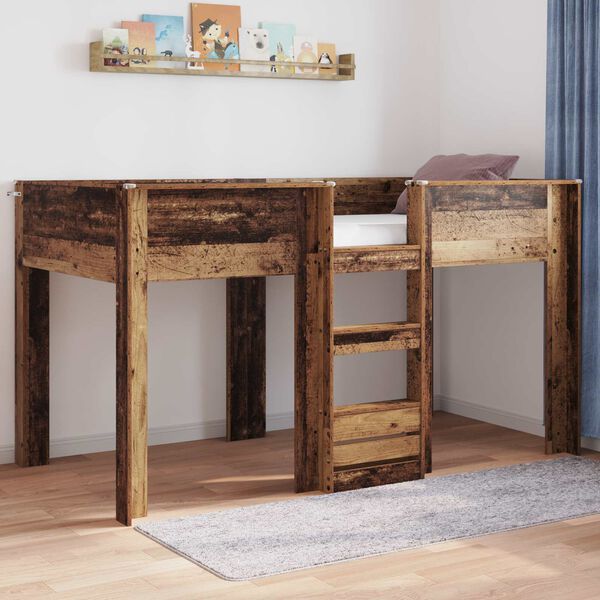 vidaXL Bunk Bed voor Kinderen Oudhout 100 x 200 cm Bewerkt hout