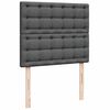 vidaXL Ottoman bed met matras en LED's 120x190 cm stof donkergrijs
