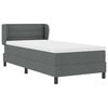 vidaXL Boxspringbed met matras Donkergrijs 80 x 200 cm Stof