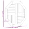 vidaXL Tafelblad achthoekig 70x70x2,5 cm massief teakhout