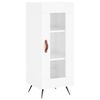 vidaXL Dressoir 34,5x34x90 cm bewerkt hout hoogglans wit