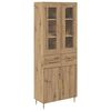 vidaXL Hoge kast 2 pcs Artisan Eiken 69,5 x 34 x 180 cm Bewerkt hout