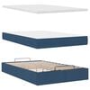 vidaXL Ottoman bed met matras en LED's 120x200cm stof blauw