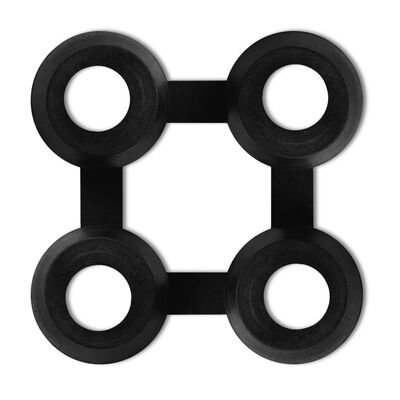 vidaXL Matverbinders 10 st rubber zwart
