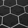 vidaXL Hexagon tegel 20 pcs Zwart 30 x 30 cm Polyurethaan en PET