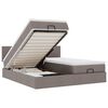vidaXL Ottoman bed met matrassen 200x200cm stof taupe