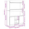 vidaXL Hoge kast 92x33x140 cm bewerkt hout wit