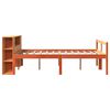 vidaXL Bed met boekenkast zonder matras hout wasbruin 140x200 cm
