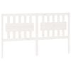 vidaXL Hoofdbord 165,5x4x100 cm massief grenenhout wit