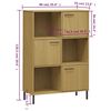 vidaXL Boekenkast met metalen poten OSLO 90x35x128,5 cm hout bruin