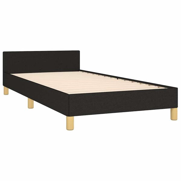vidaXL Bedframe met hoofdeinde zonder matras 80x200 cm stof zwart