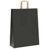 vidaXL Papieren zakken 250 st met hengsels 32x12x42 cm zwart