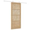 vidaXL Schuifdeur Natuurlijk en Wit 86 x 198,5 cm Massief grenenhout