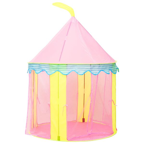 vidaXL Kinderspeeltent met 250 ballen 100x100x127 cm roze