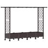 vidaXL Verhoogd Bed met Trellis en Dak Bruin 203 x 40 x 127 cm PP