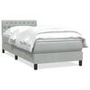 vidaXL Boxspring met matras fluweel lichtgrijs 80x210 cm