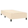 vidaXL Boxspring met matras stof cr&egrave;mekleurig 90x190 cm