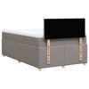 vidaXL Boxspring met matras stof taupe 120x190 cm