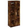 vidaXL Badkamerkast met rolhouder 39x22x90 cm gerookt eikenkleurig