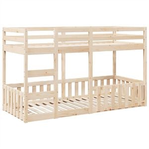 vidaXL Stapelbed massief grenenhout 80x200 cm