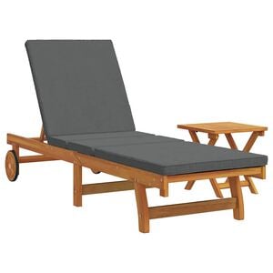 vidaXL Ligstoel 2 st Massief Acaciahout Bruin