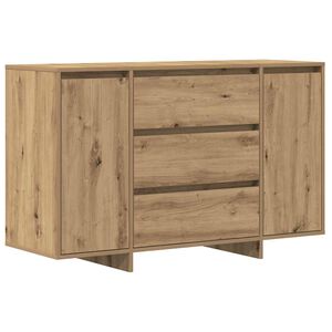 vidaXL Dressoir met lade Artisan Eiken 120 x 41 x 75 cm Bewerkt hout