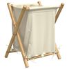 vidaXL Wasmand 45x55x63,5 cm bamboe cr&egrave;mewit