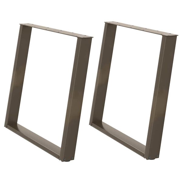 vidaXL Eettafelpoten 2 st U-vormig 100x(72-73) cm staal naturel