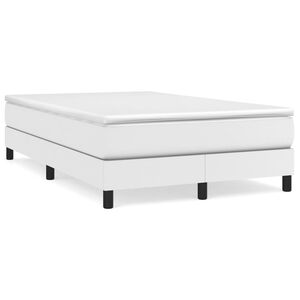 vidaXL Boxspring bed kunstleer wit 120x200 cm