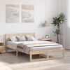 vidaXL Bedframe met hoofdeinde Naturel 120 x 190 cm Massief grenenhout
