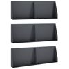vidaXL Keerwand 6 st 60 x 12 x 30 cm Staal Antraciet