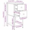vidaXL Nachtkastje 2 pcs Zwart eiken 32 x 42 x 70 cm Bewerkt hout