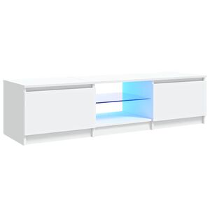 vidaXL Tv-meubel met LED-verlichting 140x40x36 cm wit