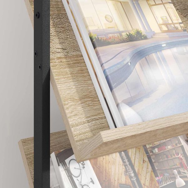 vidaXL Tijdschrift Rek Sonoma Eiken 68 x 40 x 123.5 cm Bewerkt hout