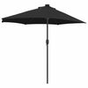 vidaXL Tuinparasol Zwart 294 x 150 x 223 cm Polyester en staal