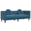 vidaXL 2-delige Loungeset met kussens fluweel blauw