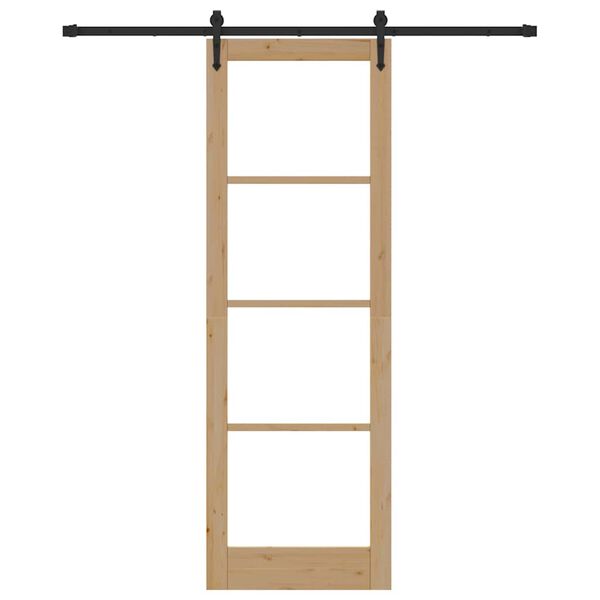 vidaXL Schuifdeur Natuurlijk en Zwart 78 x 232 cm