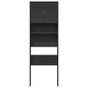 vidaXL Wasmachinekast 64x24x190 cm bewerkt hout zwart