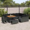 vidaXL Tuin Sofa Set 12 pcs Zwart Poly rattan en gepoedercoat staal