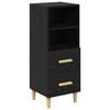 vidaXL Dressoir Zwart eiken 34 x 34.5 x 90 cm Bewerkt hout