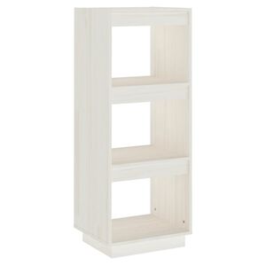 vidaXL Boekenkast/kamerscherm 40x35x103 cm massief grenenhout wit