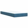 vidaXL Boxspring met matras fluweel blauw 90x200 cm