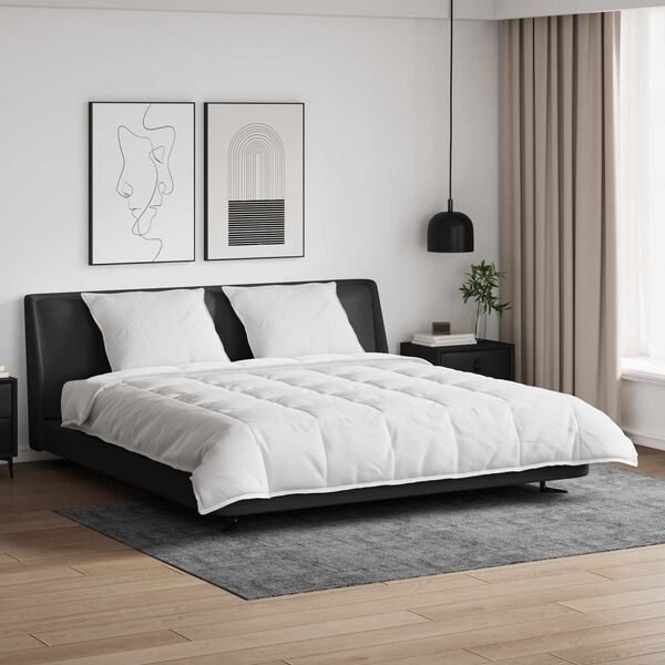 vidaXL Dekbed Set met kussen 3 pcs Wit Donsveertjes