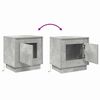 vidaXL Nachtkastje 2 pcs Beton Grijs 44 x 34,5 x 45 cm Bewerkt hout