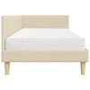 vidaXL Hoekbedframe met Matras Anders met hoofdeinde 2 pcs Cr&egrave;me Stof