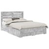 vidaXL Bedframe met lade Beton Grijs 140 x 190 cm Bewerkt hout