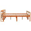 vidaXL Bedframe met hoofdbord massief grenenhout wasbruin 120x200 cm